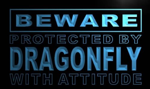 Beware of Dragonflies Neon Light Sign